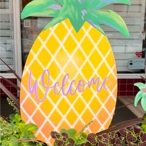 Yellow and Green Metal Stake Outdoor for a Tropical Celebration